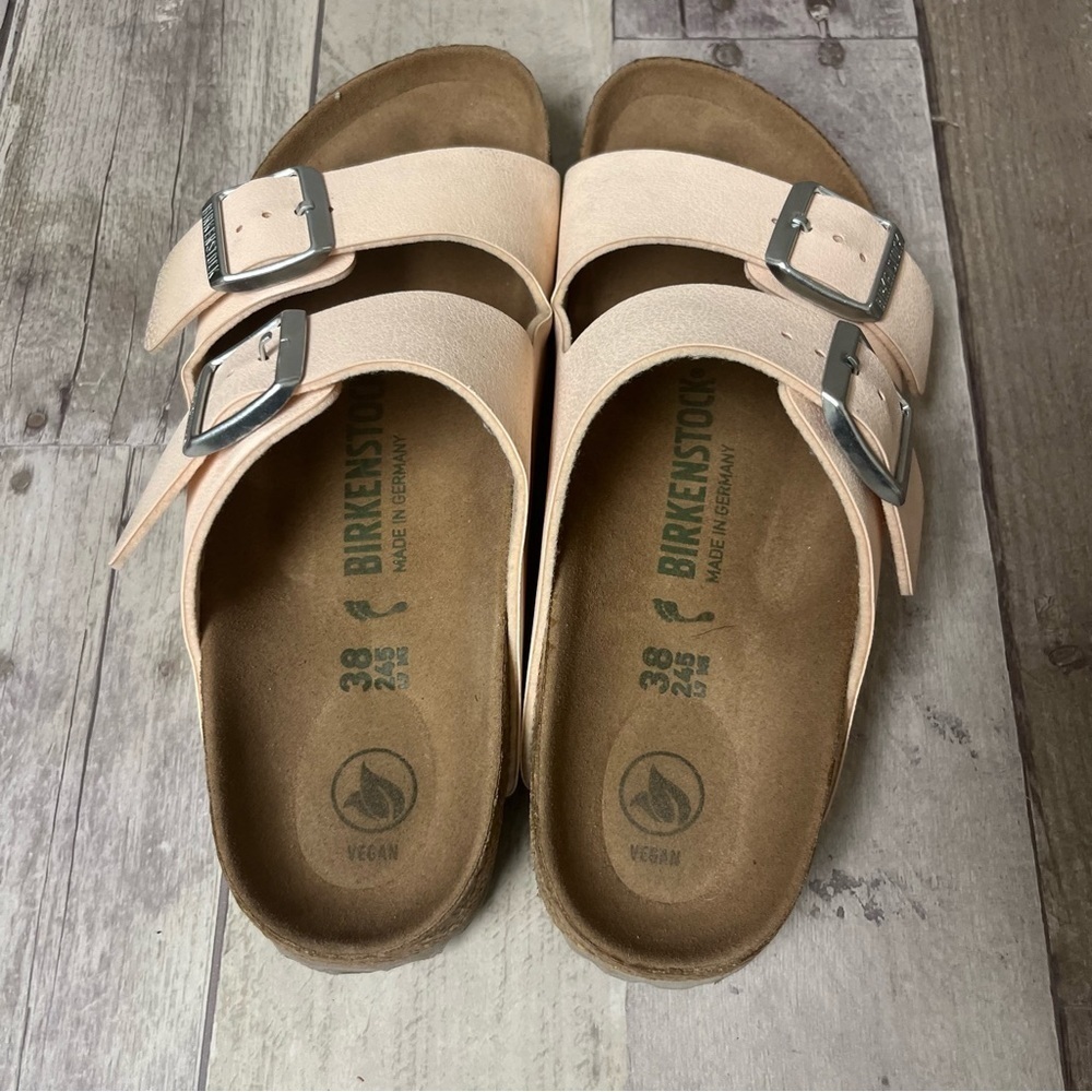 Birkenstock Vegan Soft Pink Arizona Sandals Size 38 - Picture 4 of 7